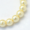 Baking Painted Pearlized Glass Pearl Round Bead Strands HY-Q003-12mm-21-2
