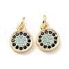 Eco-friendly Brass Micro Pave Colorful Cubic Zirconia Pendants KK-D080-43G-1