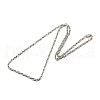 Tarnish Resistant Fashionable 304 Stainless Steel Rope Chain Necklace Making STAS-A028-N039P-S-1