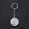 Natural Quartz Crystal Vortex Pendant Keychain KEYC-E038-01P-06-3