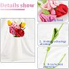 Fingerinspire 3Pcs 3 Colors Cotton Knitting Artificial Flower AJEW-FG0001-80-4