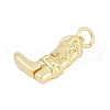 Brass Micro Pave Clear Cubic Zirconia Pendants KK-G522-04G-2
