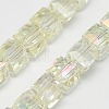 Pearl Luster Plated Crystal Glass Beads Strands EGLA-F016-B05-1