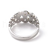 Crystal Rhinestone Infinity Finger Ring RJEW-D120-10P-3