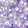 UV Plating Rainbow Iridescent Opaque Acrylic Beads OACR-C007-01A-1