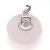 Natural Rose Quartz Pendants KK-F751-D19-3