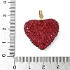 Brass Rhinestone Pendants KK-K293-48C-G-3