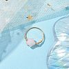 Star Natural Rose Quartz Finger Rings RJEW-JR00727-2