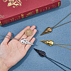 FIBLOOM 4Pcs 4 Colors Alloy Pendant Necklaces Set NJEW-FI0001-53-4