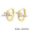 S925 Sterling Silver Cross Hoop Earrings JX2597-1-2