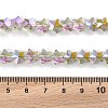 Electroplate Transparent Glass Beads Strands EGLA-U004-03A-HP05-4