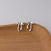 925 Sterling Silver Stud Earrings EJEW-Q030-06S-1