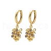 Brass Cubic Zirconia Hoop Earrings EJEW-Q015-02G-D-2