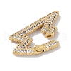 Rack Plating Brass Micro Pave Cubic Zirconia Twister Clasps KK-NH0002-15G-01-2