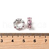 Large Hole Ring Brass Micro Pave Cubic Zirconia Spacer Beads ZIRC-L041-18A-S-2