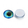 Luminous Eye Printed Glass Cabochons GGLA-WHC0002-10mm-3