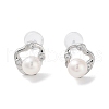 Natural Pearl Stud Earrings for Women EJEW-C082-08P-1