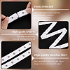 5 Yards 201 Stainless Steel Snap Button Tape OCOR-WH0078-190A-02P-4