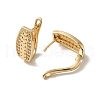 Brass Micro Pave Cubic Zirconia Hoop Earring EJEW-L271-02KCG-01-2