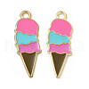 Summer Theme Alloy Enamel Pendants ENAM-B050-07G-3