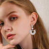 Beebeecraft 8 Pairs 2 Colors Brass Huggie Hoop Earring Finding KK-BBC0014-53-6