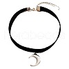 Gothic Moon CCB Plastic Pendant Black Velvet Choker Necklaces for Women FS-WG30AE2-01-5