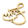 Ion Plating(IP) 304 Stainless Steel Pendants X-STAS-B016-06G-3