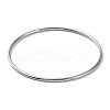 Non-Tarnish 304 Stainless Steel Simple Plain Bangle for Women BJEW-F461-01I-P-1