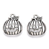 Tibetan Style Halloween Pumpkin Jack-O'-Lantern Alloy Pendants TIBEP-Q050-07AS-3
