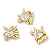 Rack Plating Brass Micro Pave Cubic Zirconia Pendants KK-R143-07G-1