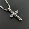 Hip-hop Stainless Steel Cross Pendant Nnecklaces for Men UP4628-2