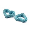 Heart Shape Polymer Clay Rhinestone Beads CLAY-NH0001-09A-12-2