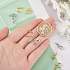   10Pcs 2 Colors Brass Crystal Rhinestone Fold Over Clasps FIND-PH0020-87-3