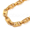 PVD Vacuum Plating 201 Stainless Steel Oval Link Chain Bracelets BJEW-B078-73G-2