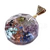 Transparent Epoxy Resin Alchemy Pendants RESI-T049-15-3