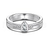 Rhodium Plated 925 Sterling Silver Micro Pave Cubic Zirconia Finger Rings for Women RJEW-K253-12P-1