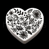 Heart Silicone Focal Beads SIL-Q016-01F-2