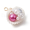 Natural Clam Shell Pendants PALLOY-JF03551-4
