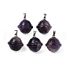 Natural Amethyst Pendants PORC-T132-053I-1