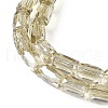 Electroplate Glass Beads Strands GLAA-Q101-02A-PL06-3