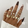 12Pcs Alloy with Rhinestone Finger Rings WGEFB3C-04-1