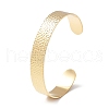 Ion Plating(IP) 304 Stainless Steel Hammered Cuff Bangles for Women BJEW-Z078-11G-1