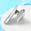 Non-Tarnish 304 Stainless Steel Open Cuff Ring RJEW-Q775-01P-2