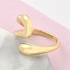 Rack Plating Brass Hollow Teardrop Open Cuff Rings X-RJEW-D009-01G-3