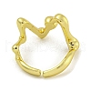 Brass Cuff Rings for Women RJEW-E294-05G-03-3