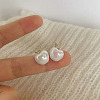 Apple Alloy Plastic Stud Earrings FS-WG1EC88-01-3