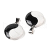 Natural Obsidian & Howlite Pendants FIND-Q109-02-3