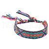 Polyester-cotton Braided Rhombus Pattern Cord Bracelet FIND-PW0013-001A-17-1