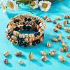 140Pcs 7 Styles Printed Wood Beads WOOD-TA0001-75-8