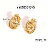 Stainless Steel Texture Multi-circle Knot Stud Earrings WP5091-1-3